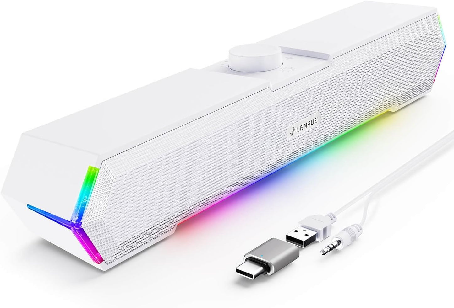 G11 Computer Speakers for Desktop, Touch Lights PC Speakers with Surge Clear Sound, USB C/USB Powered for Computer Desktop PC Laptop Monitor