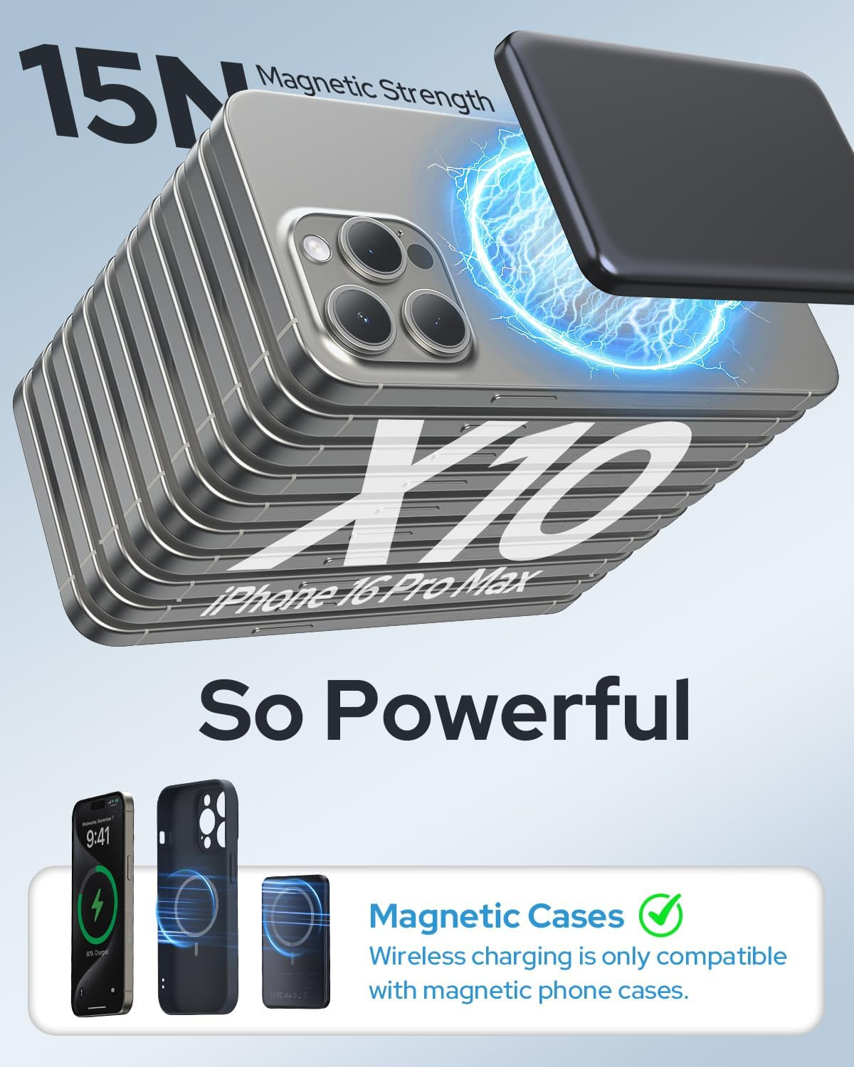 Magsafe Portable Charger Power Bank,5000Mah Slim Wireless Magnetic Power Bank with USB C Fast Charging,Travel Essential for Magsafe Battery Pack Compatible with Iphone 17/16/15/14/13/12 Series