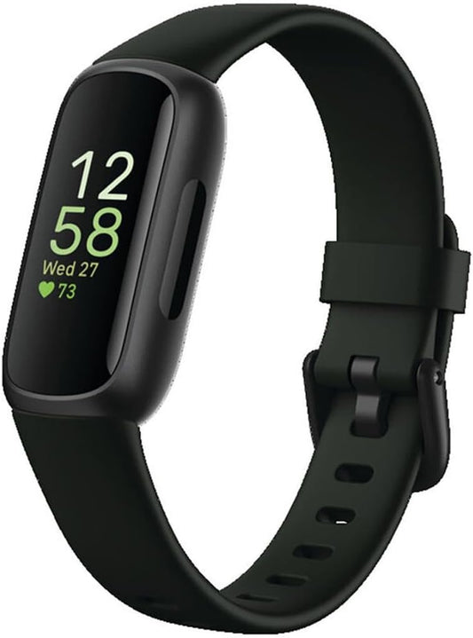 Inspire 3 Health &-Fitness-Tracker with Stress Management, Workout Intensity, Sleep Tracking, 24/7 Heart Rate and More, Morning Glow/Black, One Size (S & L Bands Included)