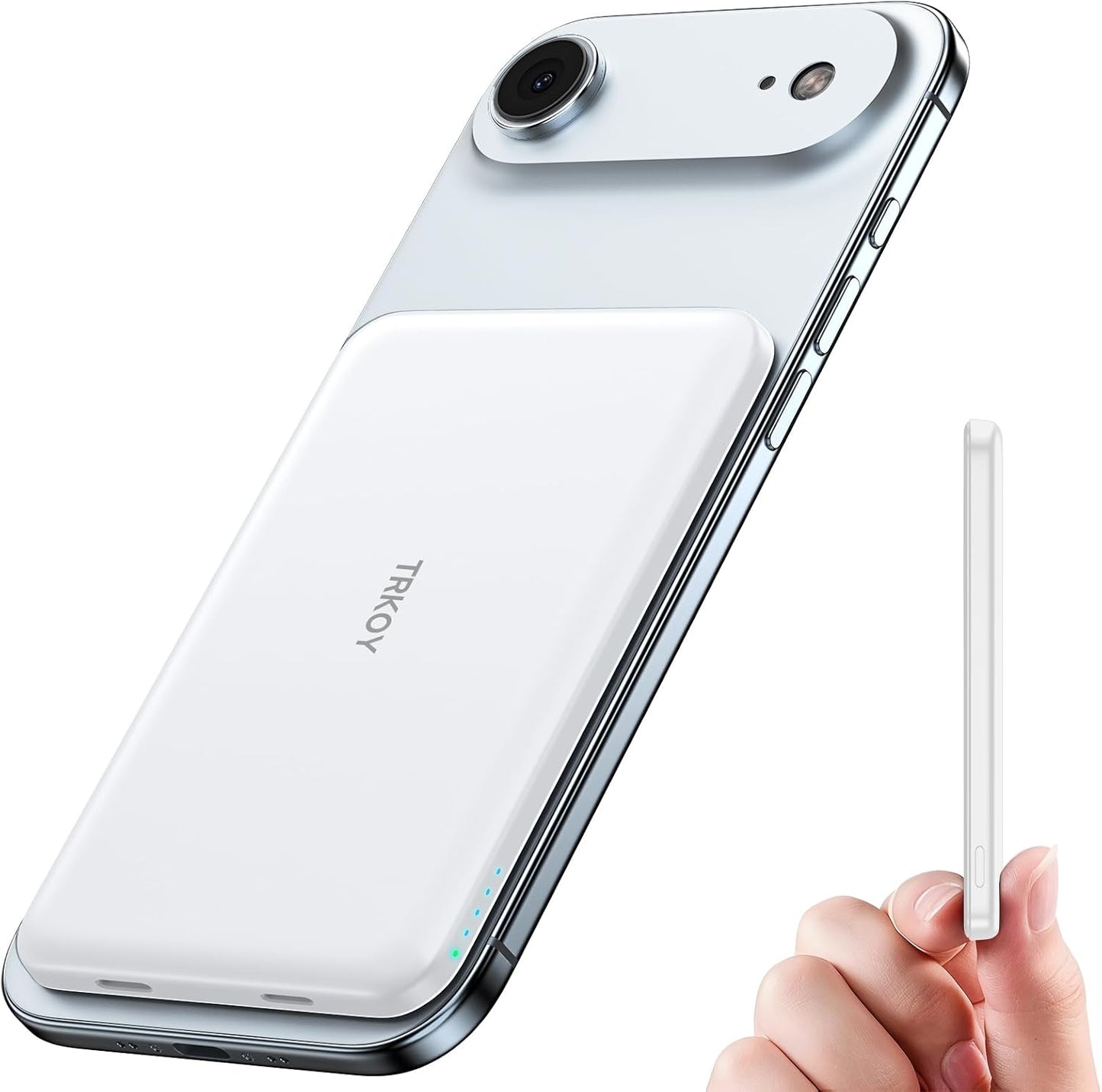 Magsafe Portable Charger Power Bank,5000Mah Slim Wireless Magnetic Power Bank with USB C Fast Charging,Travel Essential for Magsafe Battery Pack Compatible with Iphone 17/16/15/14/13/12 Series