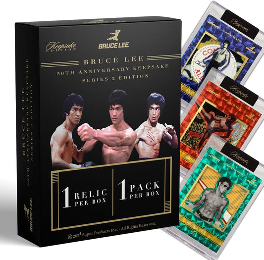 Bruce Lee 50Th Anniversary  Series 2 Edition: One Encased Bruce Lee Relic with a Light-Up Display; Find Personal Items and Chase Rare Gems and 1/1S!