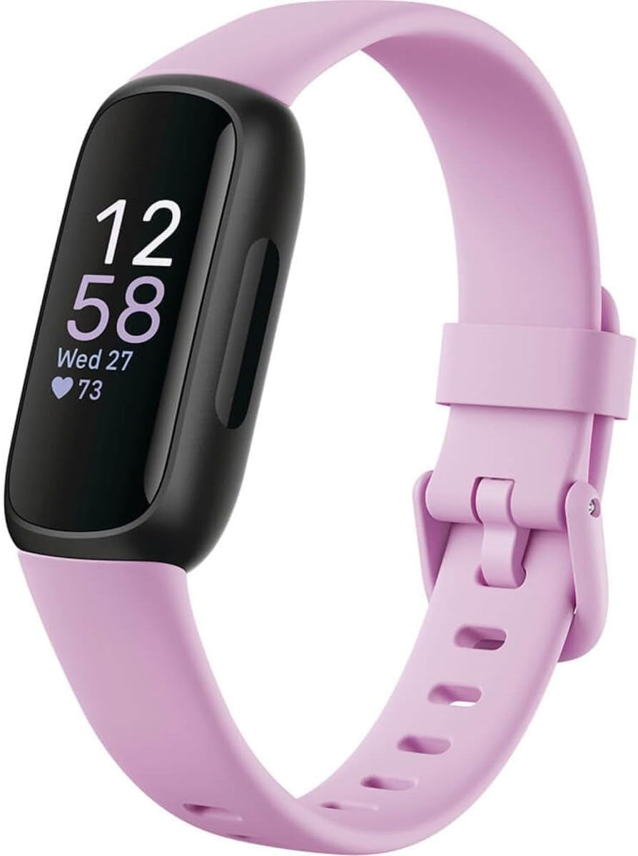 Inspire 3 Health &-Fitness-Tracker with Stress Management, Workout Intensity, Sleep Tracking, 24/7 Heart Rate and More, Morning Glow/Black, One Size (S & L Bands Included)