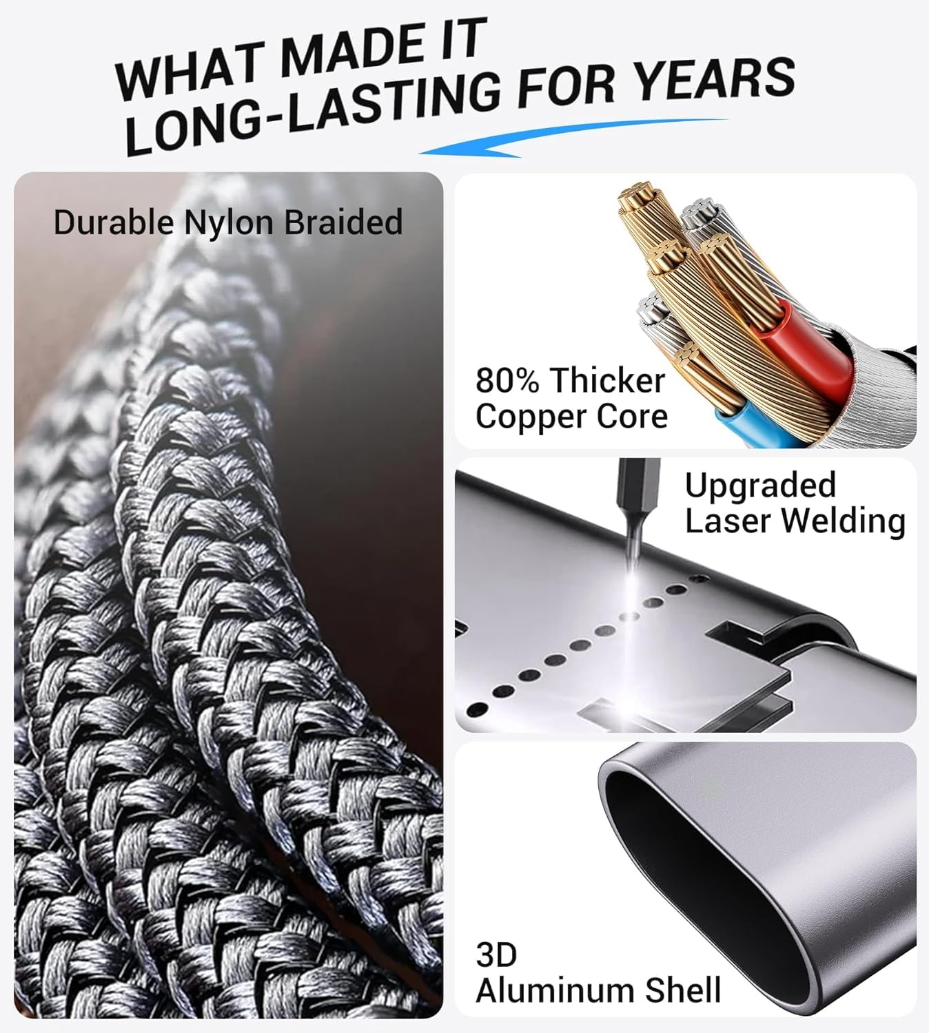 3 in 2 USB C Cable for Apple Watch Charger/Iphone 17 Charger/Lightning,Multi Charging Cable Cord